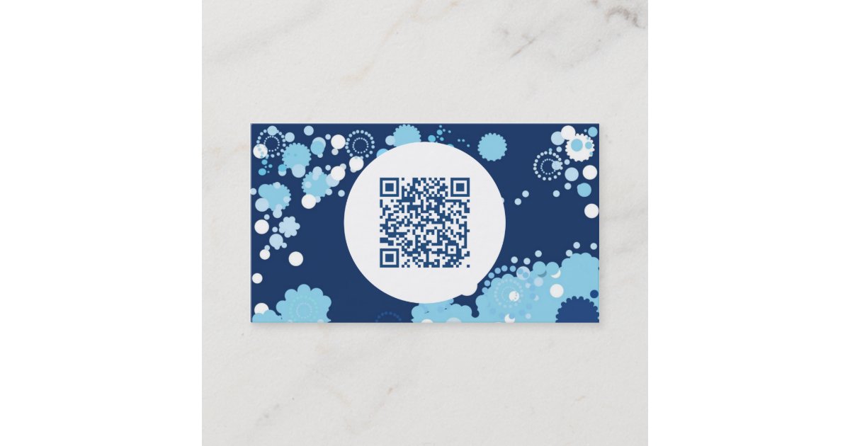 retro circles QR code Business Card | Zazzle