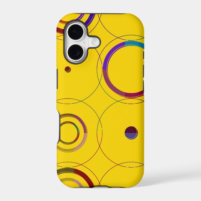 Retro circles seamless pattern iphone case (Back)