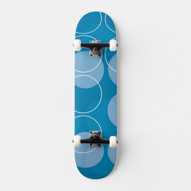 Retro circles skateboard deck (Front)