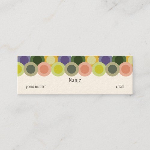Retro Circles Skinny Business Card