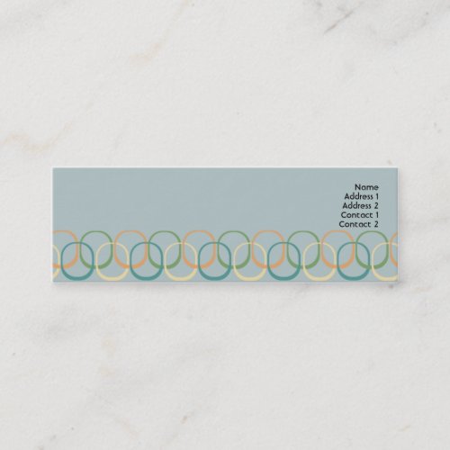 Retro Circles - Skinny Business Card Template