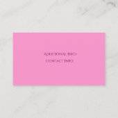 Retro Circles & Stars Pink Business Card 2 (Back)