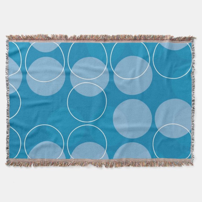 Retro circles throw blanket (Front)
