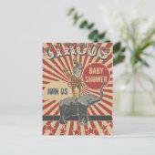 Retro Circus Baby Shower Invitation (Standing Front)