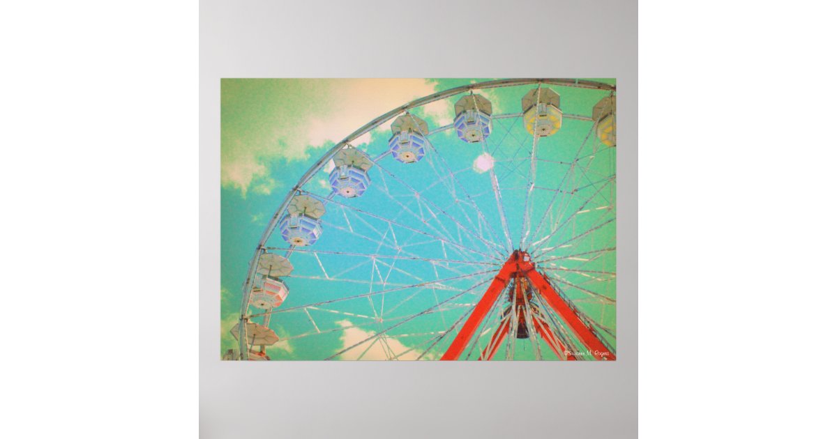 Retro Circus Ferris Wheel Photograph - Poster | Zazzle