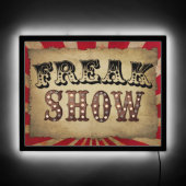 Retro Circus Freak Show Lighted LED Sign (Front)