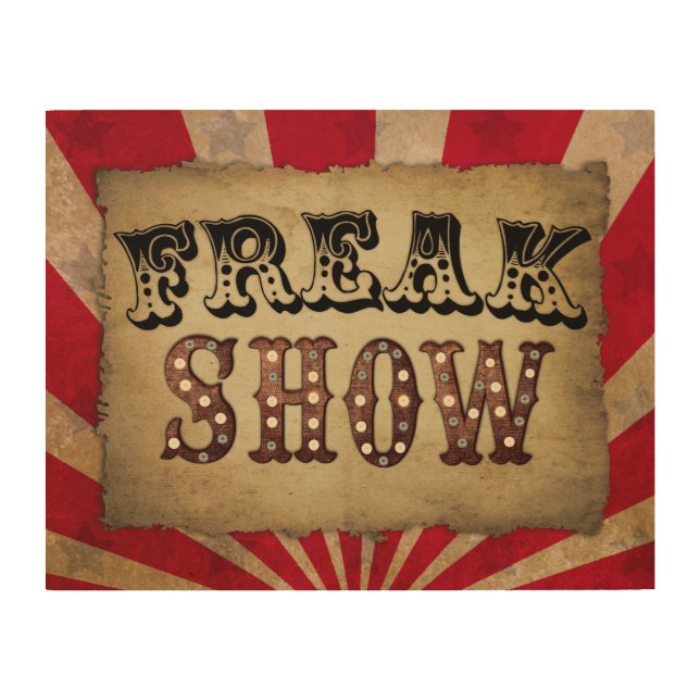 Retro Circus Poster Freak Show (Front)