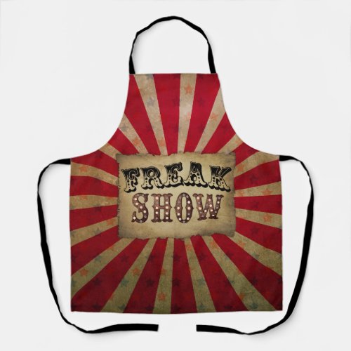 Retro Circus Poster Freak Show  Apron