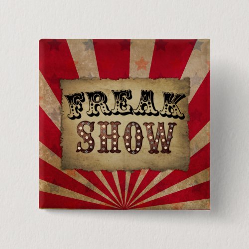 Retro Circus Poster Freak Show Button