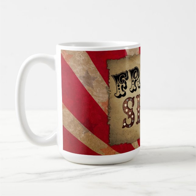 Retro Circus Poster Freak Show Coffee Mug (Left)