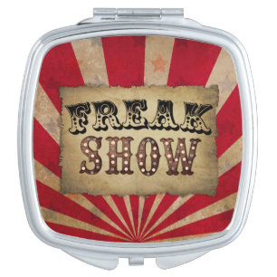 Retro Circus Poster Freak Show Compact Mirror