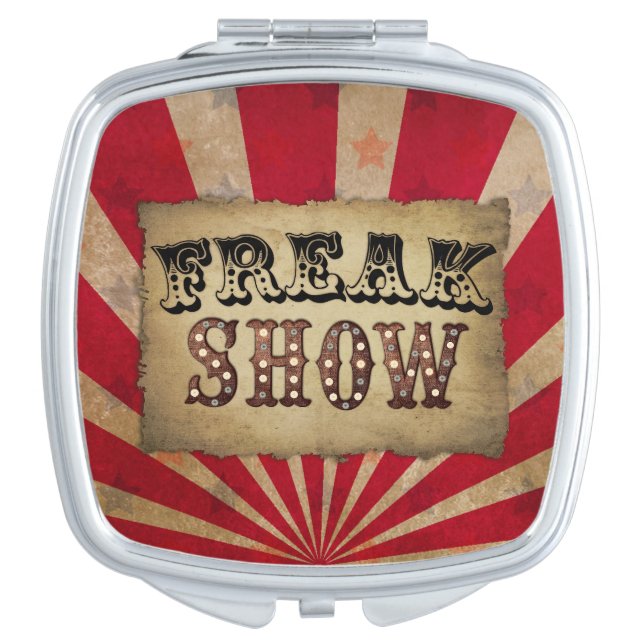 Retro Circus Poster Freak Show Compact Mirror (Front)