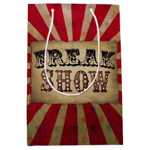 Retro Circus Poster Freak Show  Medium Gift Bag