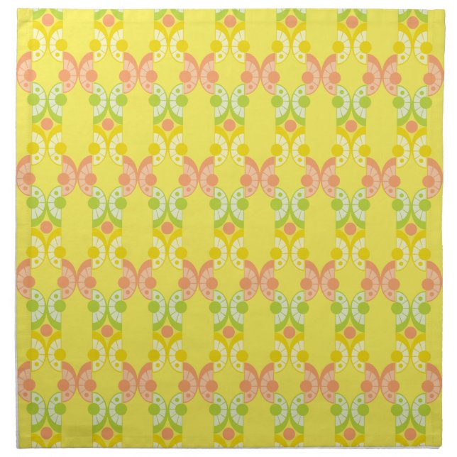 Retro Citrus Cloth Napkins (Front)