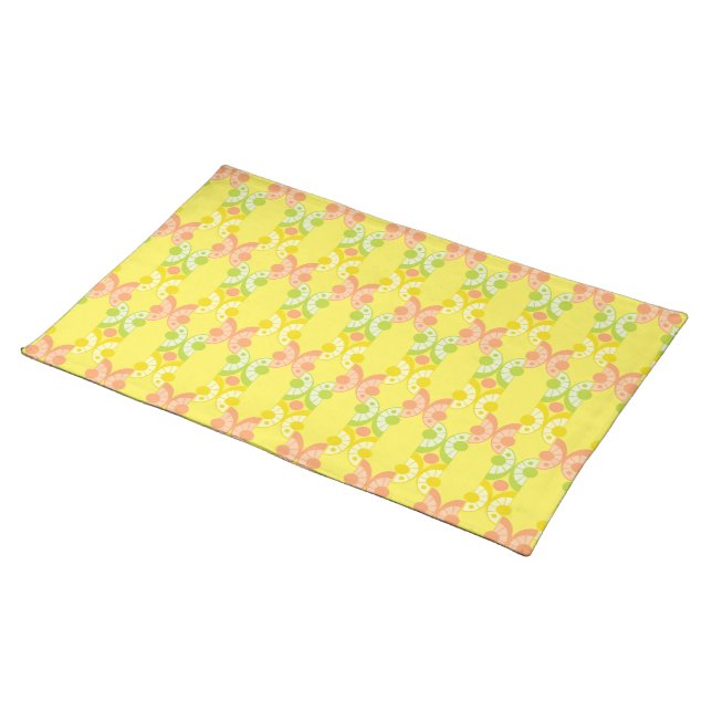 Retro Citrus Cloth Placemat (On Table)
