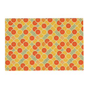 Retro Citrus Fruit Cheerful Placemat