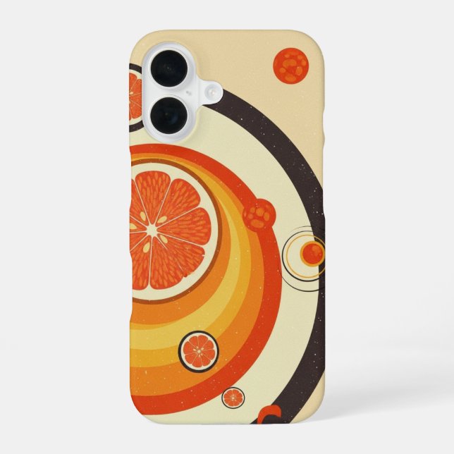 Retro Citrus Orbit iPhone Case (Back)