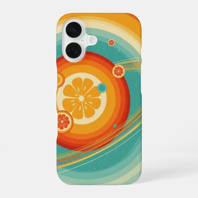 Retro Citrus Orbit iPhone Case (Back)