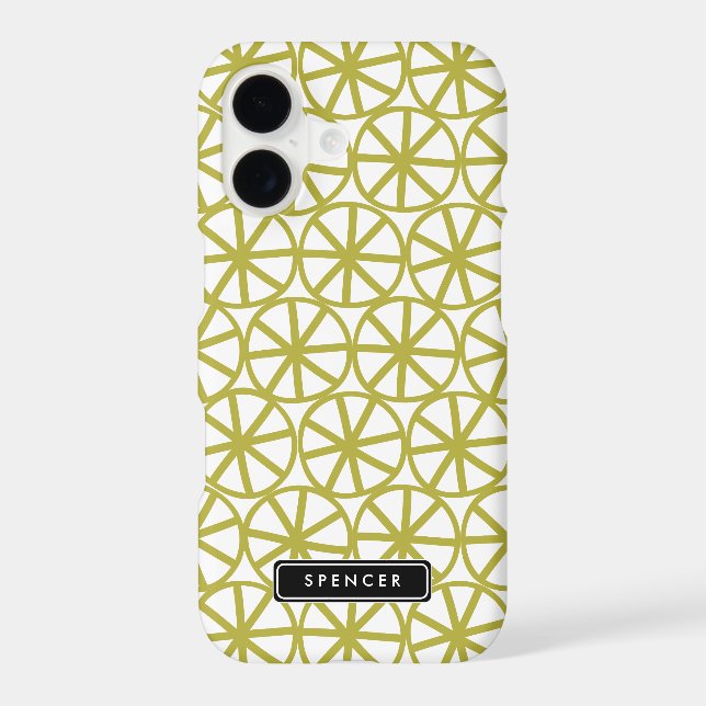 Retro Citrus Pattern Personalized iPhone 7 Case (Back)