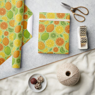 Retro Citrus Pop Art Gift Wrap