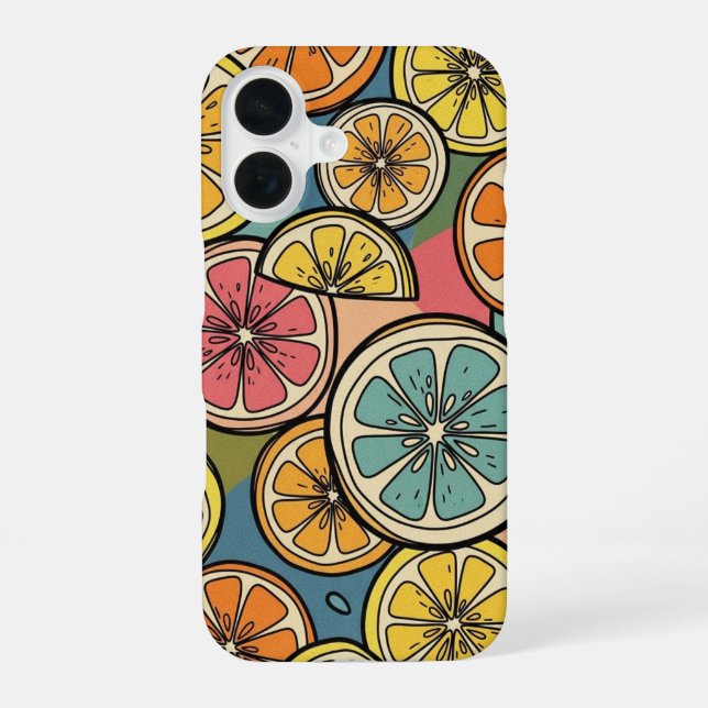 Retro Citrus Slice iPhone Case (Back)