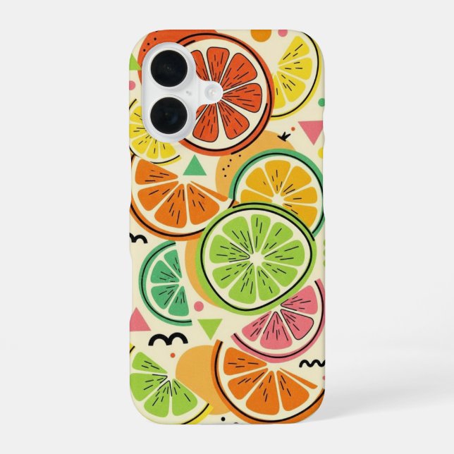 Retro Citrus Slice iPhone Case (Back)
