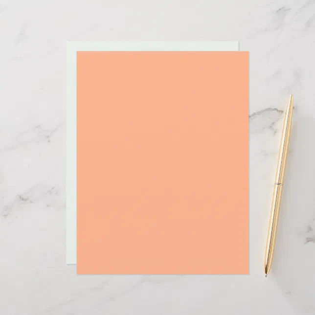 Retro Citrus Sunset on Sea Solid Scrapbook Paper (Front/Back In Situ)