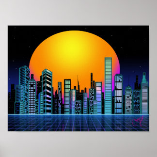 Retro City-1 Poster