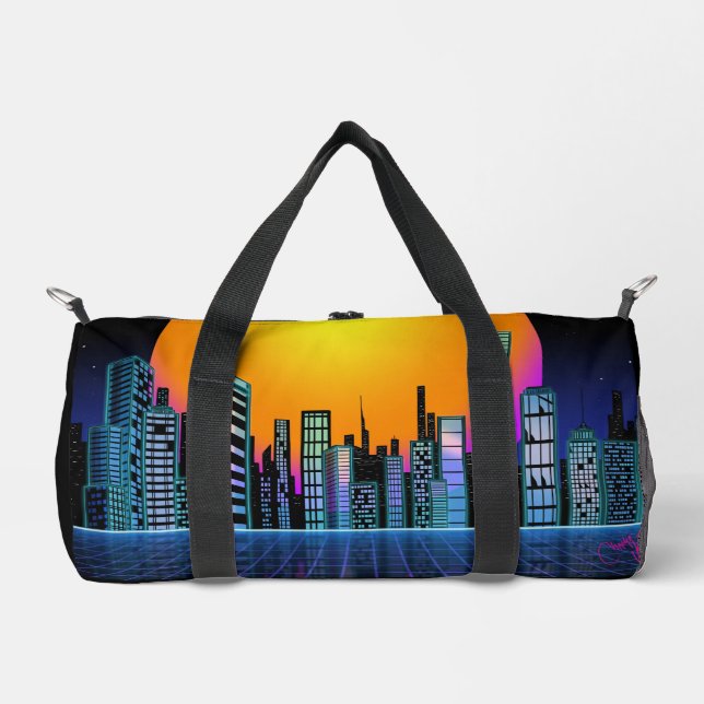 Retro City-1 Print Cut Sew Bag (Front)