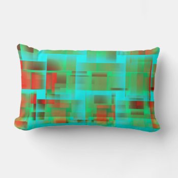 Retro City Abstract Vision Lumbar Pillow by almawad at Zazzle