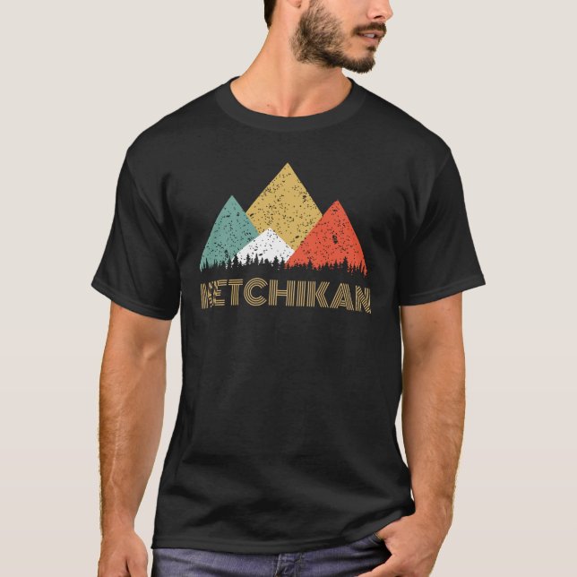 Retro City of Ketchikan Mountain Shirt (Front)