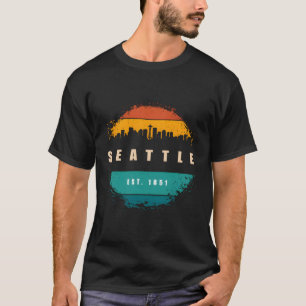 Retro City Of Seattle Washington T-Shirt