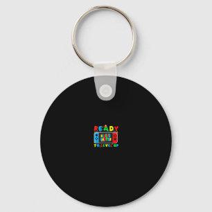 Retro Ck To School Kindergarten Ready To Level Up Keychain