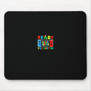 Retro Ck To School Kindergarten Ready To Level Up Mouse Pad