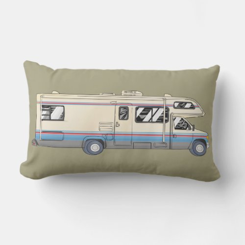 Retro Class C Motorhome Pillow