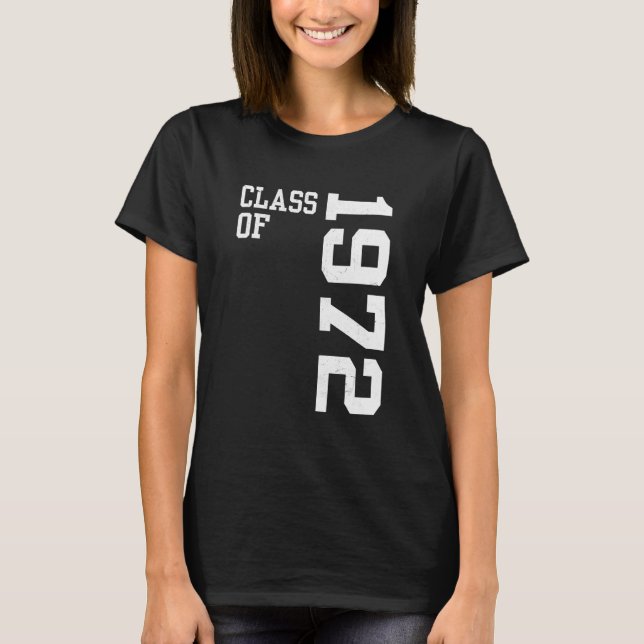 Retro Class of 1972 Senior High School Reunion Vin T-Shirt (Front)