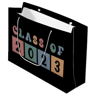 Retro Class of 2023 School College graduation Gift Large Gift Bag