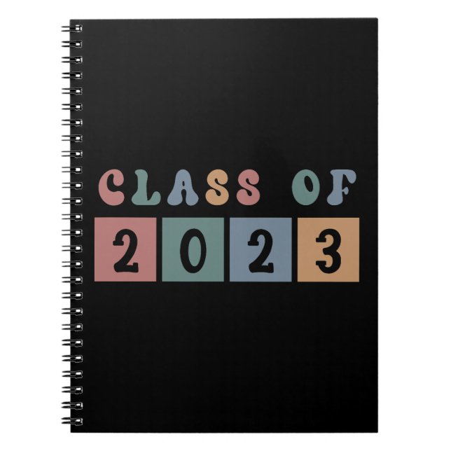 Retro Class of 2023 School College graduation Gift Notebook (Front)