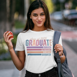 Retro Class of 2025 Graduate Custom Graduation  T-Shirt