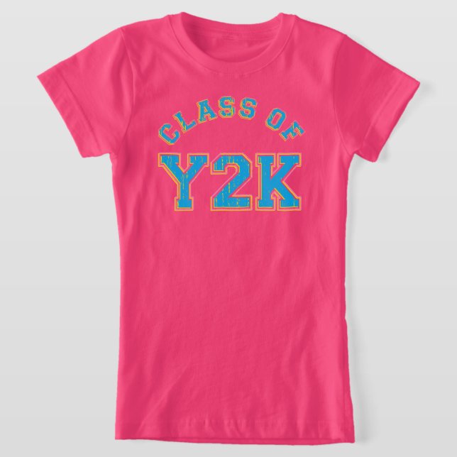 Retro Class Of Y2K T-Shirt (Laydown)