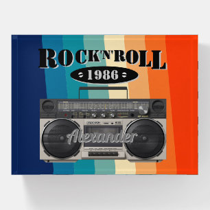 Retro classic boom box rock n roll music vintage  paperweight