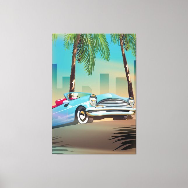 Retro Classic Car Canvas Print (Front)