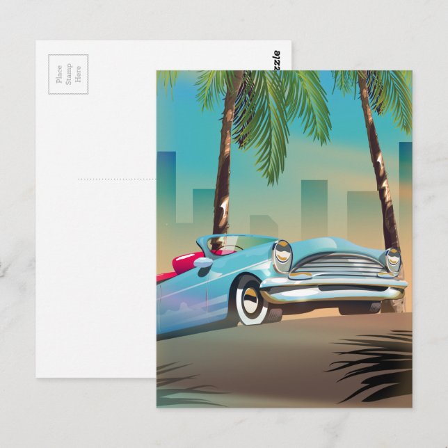 Retro Classic Car Postcard (Front/Back)