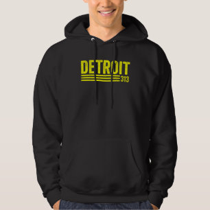 Retro Classic Detroit Motor City 313 Vintage Style Hoodie