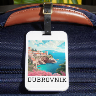 Retro Classic Dubrovnik Croatia  Luggage Tag