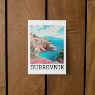 Retro Classic Dubrovnik Croatia  Postcard