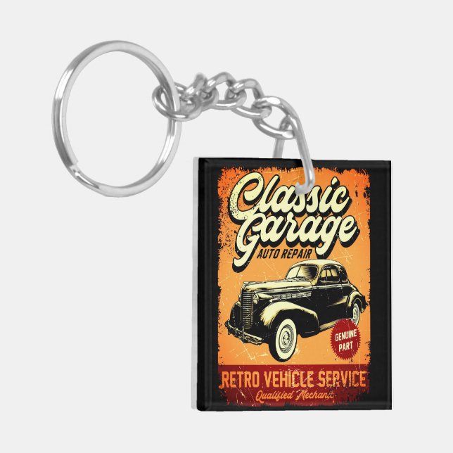 RETRO | CLASSIC GARAGE | KEYCHAIN (Front Left)