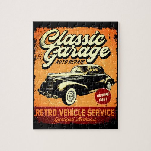 RETRO  CLASSIC GARAGE  PUZZLE