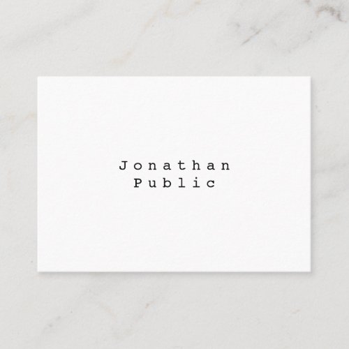 Retro Classic Nostalgic Look Elegant Simple Plain Business Card