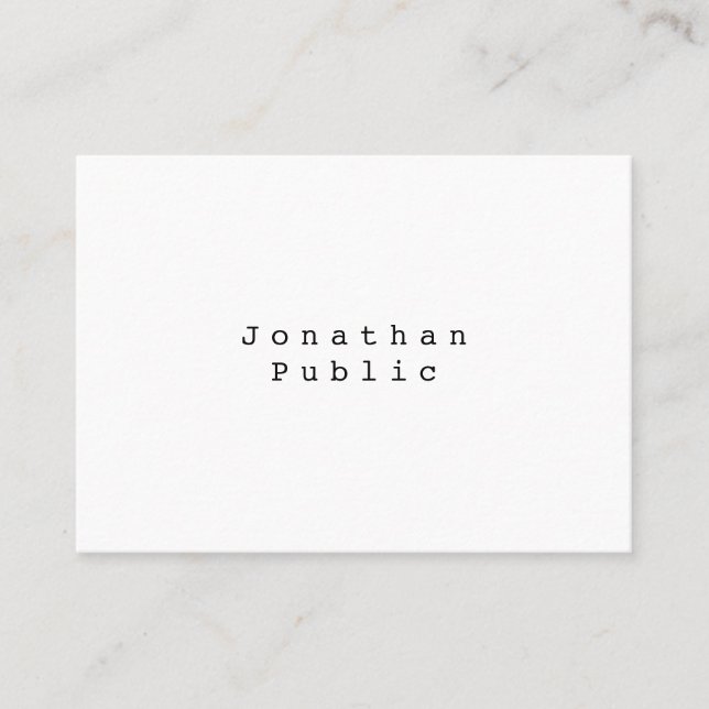 Retro Classic Nostalgic Look Elegant Simple Plain Business Card (Front)